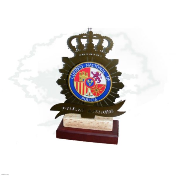 Figura de metal con Emblema Cuerpo Nacional de Policía