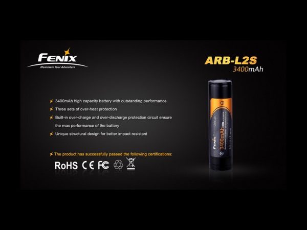 Bateria Recargable 18650 Fénix Arb-L2S Ion-Litio Alta Calidad