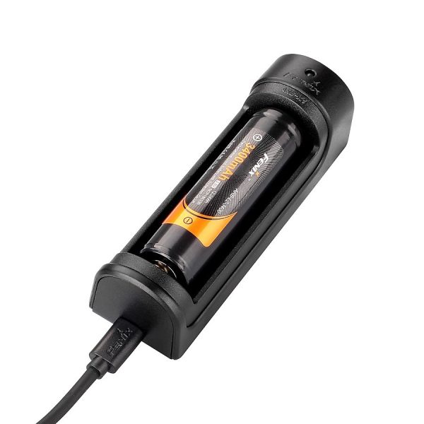Cargador Pilas 1 canal para 18650 y 26650 fénix