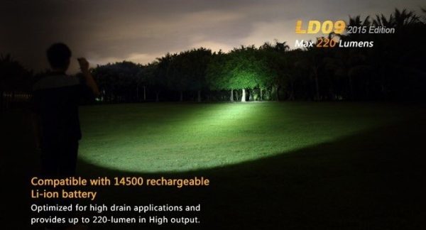 Linterna Led Ld09 Fénix, 220 Lumens Y 4 Modos