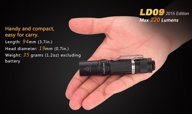 Linterna Led Ld09 Fénix, 220 Lumens Y 4 Modos