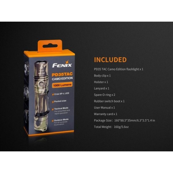 Linterna Tactica Camuflaje 1000 lúmenes