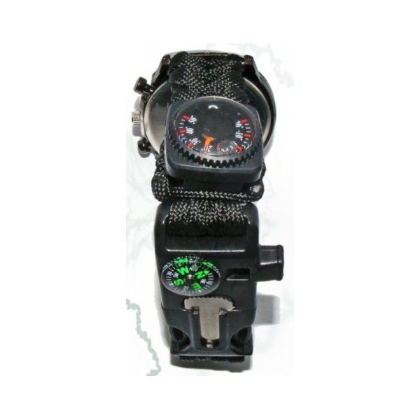 RELOJ TÁCTICO PARACORD NEGRO