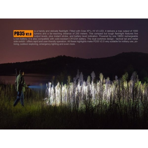 Linterna Táctica Policial Fénix PD35V2.0 1000 lúmenes