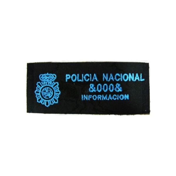 Parche Policía Nacional Galleta Bordada con Número Agente