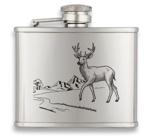 Petaca inox brillo. Capacidad: 4 oz