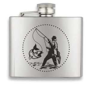 Petaca acero brillo. Capacidad: 5 OZ