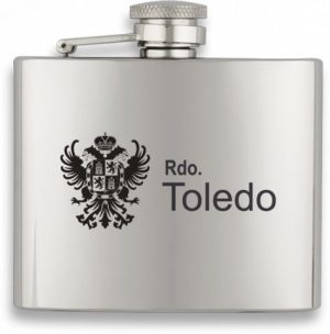 Petaca acero brillo. Capacidad: 5 OZ