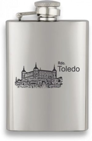 Petaca acero. Capacidad: 3.5 OZ