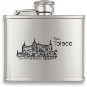 Petaca inox brillo. Capacidad: 4 oz