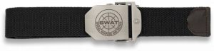 Cinturon negro hebilla metalica SWAT