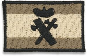 Bandera España gris con logo G. CIVIL