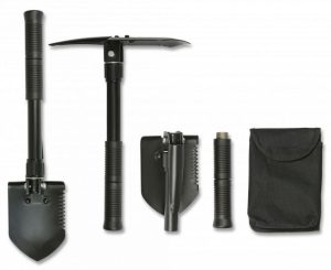 Pala Supervivencia negra. 40 cm