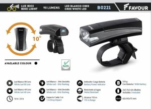 Linterna BICI - 90lm - 2AA baterias