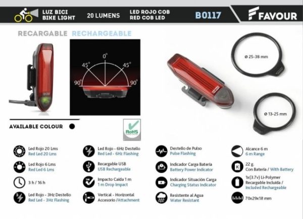 Led RECARG. Posterior BICI. Seguridad