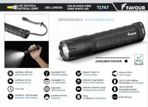 Linterna RECARG. 280LM. WATER.