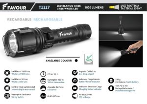 Linterna BUCEO Alum. (100m.) - 1.000lm.